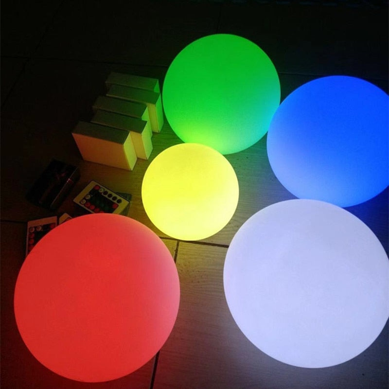 Outdoor LED Garden Ball Lights Remote Control Floor Street Lawn Lamp Swimming Pool Wedding Party Holiday Home Decoration