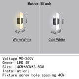 Mini 4/6/12/18W Led Acrylic Wall Lamp AC90-260V Long warm white Bedding Room Living Room Indoor wall lamp Bedroom Modern Simple