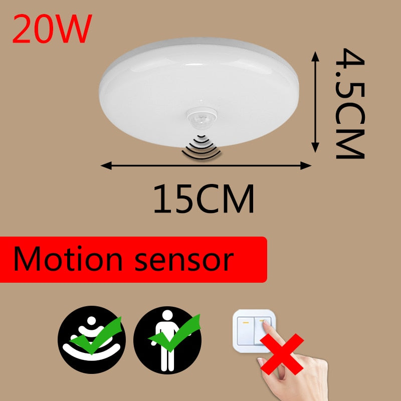 Modern LED Ceiling Lights PIR Motion Sensor Ceiling Lamps 12/18W Night Light Fixtures For Entrance Balcony Corridor Led Lampara