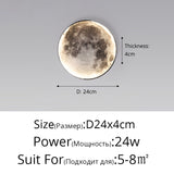Modern LED Wall Lamp Moon Indoor Lighting For Bedroom Living Hall Room HOME Decoration Fixture Lights decorate Lusters Lamps