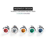 6mm LED Waterproof Metal Indicator Light Signal Lamp With Wire 3V 6V 12V 24V 110V 220V Red/Yellow/Blue/ Green/White Metal button