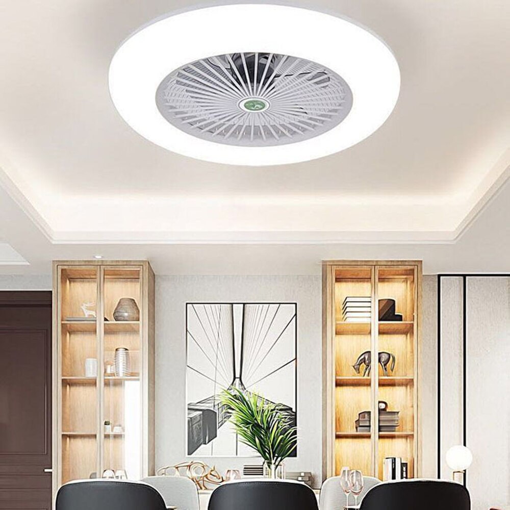 Smart Ceiling Fan Lamp With LED Light and Remote Control Chandelier Electric Roof Fans lighting Living Room 220 v Bedroom Home