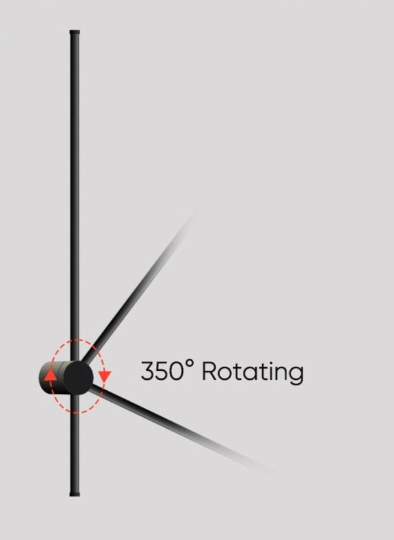 LED Long Wall Lamp 350°Rotation Modern Wall Light For Home Bedroom Stairs Living Room Sofa Background Lighting Decoration Lamp