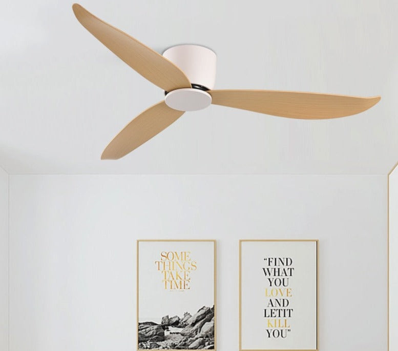 Modern Black White Low Floor DC Motor 30W Ceiling Fans With Remote Control Simple Ceiling Fan Without Light Home Fan 220V