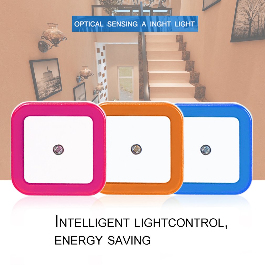 1pcs Intelligent LED Induction Lamp Square Shape Wall Light Night Light Automatic Switch Light Sensor Bedroom Household Supplies