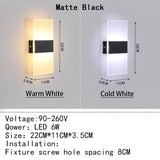 Mini 4/6/12/18W Led Acrylic Wall Lamp AC90-260V Long warm white Bedding Room Living Room Indoor wall lamp Bedroom Modern Simple