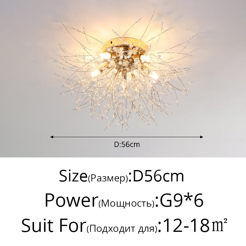 Nordic modern led chandelier Living bedroom dining room firefly chandelier Simple home intdoor lighting decoration ceiling lamps
