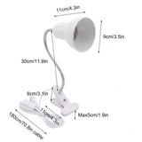 Desk Lamp with Clamp Base and Adjustable Gooseneck, EU US plug in clip lamp for Bed/Cupboard dorm room reading lamp, pink