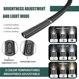 Neck Reading Light Novelty Flexible Neck Lights Handsfree Book Light Hanling Read Lamp Portable USB Rechargeable Book Lighting