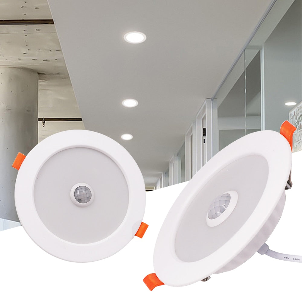 LED Recessed Downlight PIR Motion Sensor LED Ceiling Lamp Downlight Light 3W 5W 9W 18W 220V Smart Spot Led Downlight