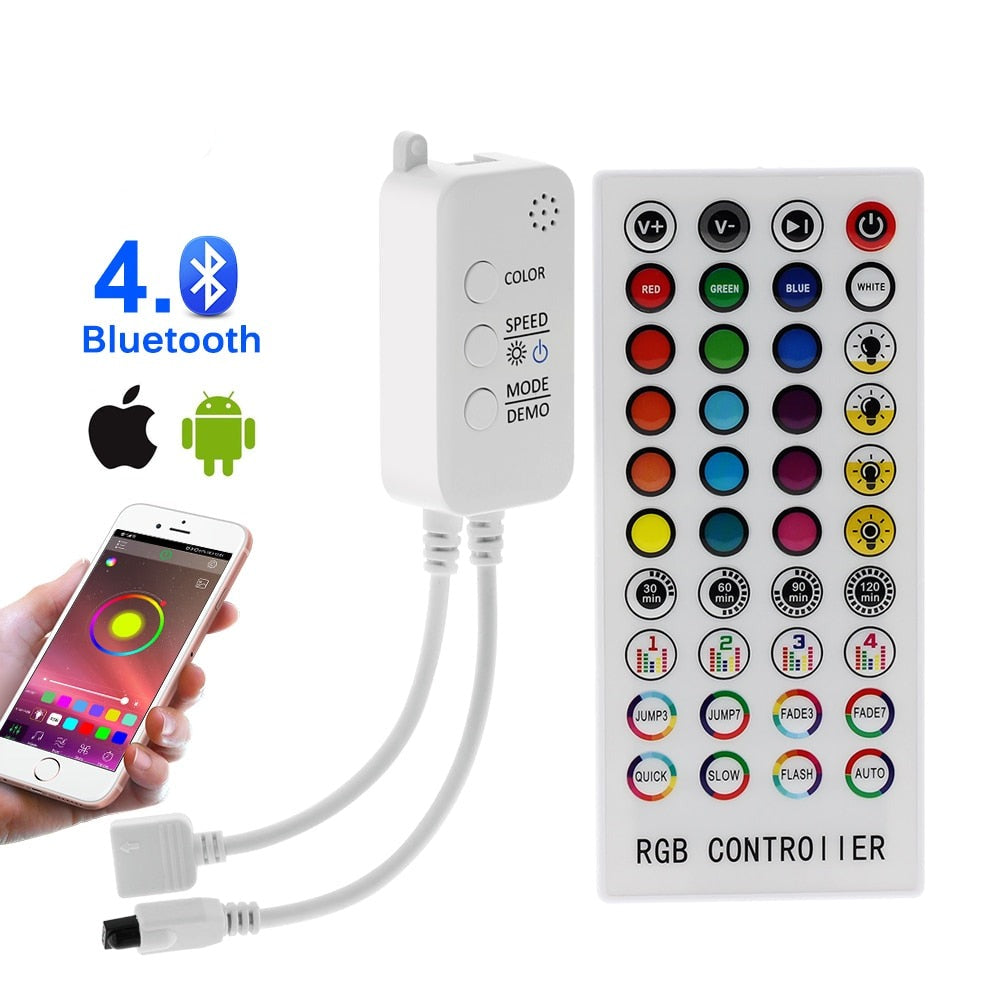 Music Bluetooth Controller RGB Controller DC12V 40Key IR Remote Controller For 2835 5050 RGB LED Strip Lights