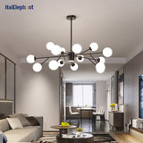 Creative Gold Black Chandelier Lights For Living Room Bedroom G9 Lamps Fixtures Lustres Indoor Lighting Luminaria Without Bulbs