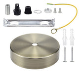Ceiling Plate Round Black Silver Bronze 8/10/12/15cm Vintage Disc Light Accessories Tray For Pendant Lamp&amp;Wall Light Lamp Base