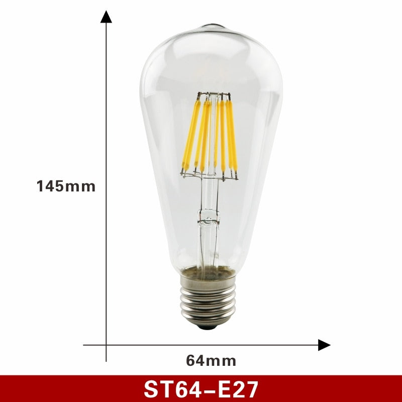  E27 E14 Retro Edison LED Filament Bulb Lamp AC220V Light Bulb C35 G45 A60 ST64 G80 G95 G125 Glass Bulb Vintage Candle Light