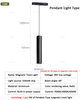 QIUBOSS Modern Magnetic Track Lights Embedded LED Spotlight Downlight Living Room Without Main Light Lighting Grille Lamp Series