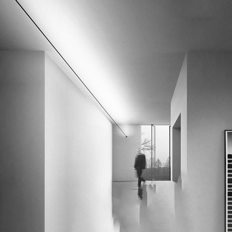 BRGT LED Skyline Linear Light Strip Line Ceiling Lamp Aisle Steel Wall Lights For Living Room Background Decor Indoor Lighting