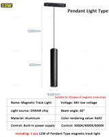  Modern Magnetic Track Lights Embedded LED Spotlight Downlight Living Room Without Main Light Lighting Grille Lamp Series