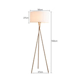 Nordic LED Floor Lamp Modern Tripod Metal Floor Lamps for Living Room Bedroom E27 Stand Light Home Room Decoration Light Fixture
