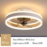 Modern simple ceiling fan transparent crystal decorative LED remote control lighting bedroom fan lamp free delivery