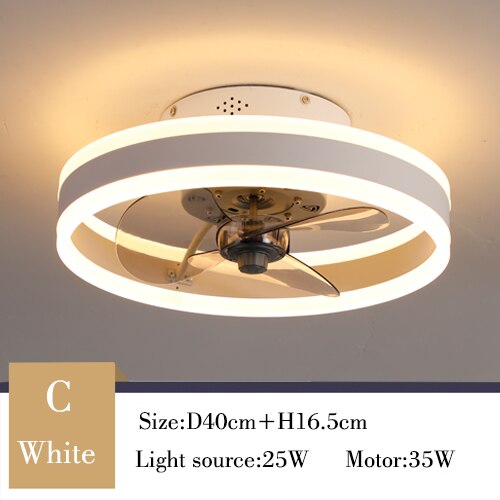 Modern simple ceiling fan transparent crystal decorative LED remote control lighting bedroom fan lamp free delivery