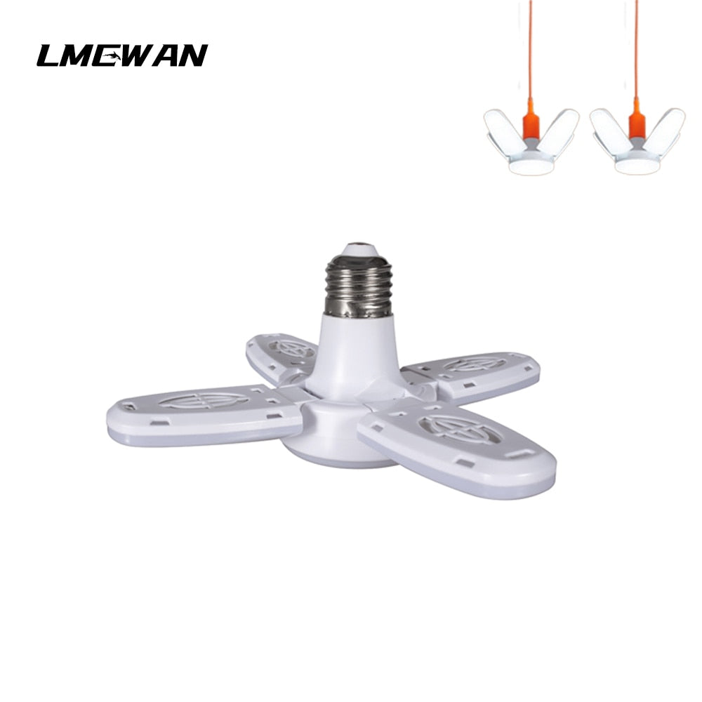 Led bulb light fan blade timing light foldable light AC85-265V 28W with remote control Lampada home living room garage lighting