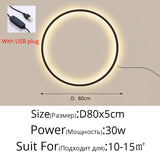 Simple Circle Background Decoration Lamps New Modern LED Wall Lights Living Room Bedroom Bedside Aisle Corridor Indoor Lighting