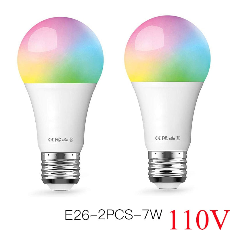 FrankEver A19 Wifi Smart Light Bulbs LED WiFi Dimmable Wireless E26 E27 Lamp Compatible with Alexa Google Home Smart Household