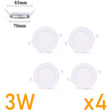 LED panel light Ultra thin Downlight lamp 3W 4W 6W 9W 12W 15W 18W 24W led ceiling recessed grid downlight slim round panel light