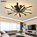 Acrylic New Modern LED Ceiling Lights Living Dining Room Kitchen Bedroom Indoor Lamps Lighting Fixtures With Remote AC 90-260V