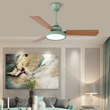 Ceiling Fans 220V Wooden Nordic Industrial Wind Ceiling Fans With Lights 42 Inch Blades Cooling Fans Remote Dimming Fan Lamp