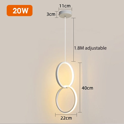 Novelty Nordic Led Pendant Lights For Living Room Bedroom Bedside Bar Wall Decor Lighting Geometry Hanging Lamps Kitchen Fixture