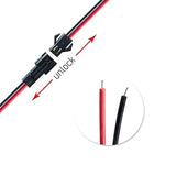 20Pairs Long SM Connector terminal wire Plug Male to Female splice Wire Connectors red and black wire LED Downlight Ceiling Lamp