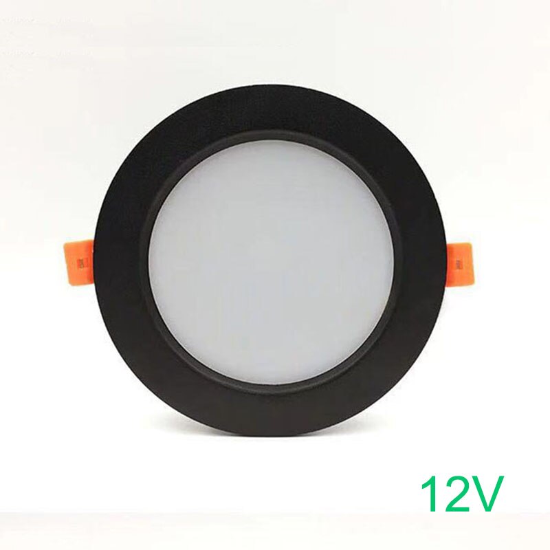 DC 12V LED downlight ceiling light spotlight 3W 7W 9W 12W recessed grille ultra-thin downlight round black white