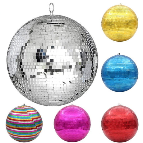 Mirror disco ball stage light rotating glass ball big Party Decorations dj lighting reflection colorful mirror ball