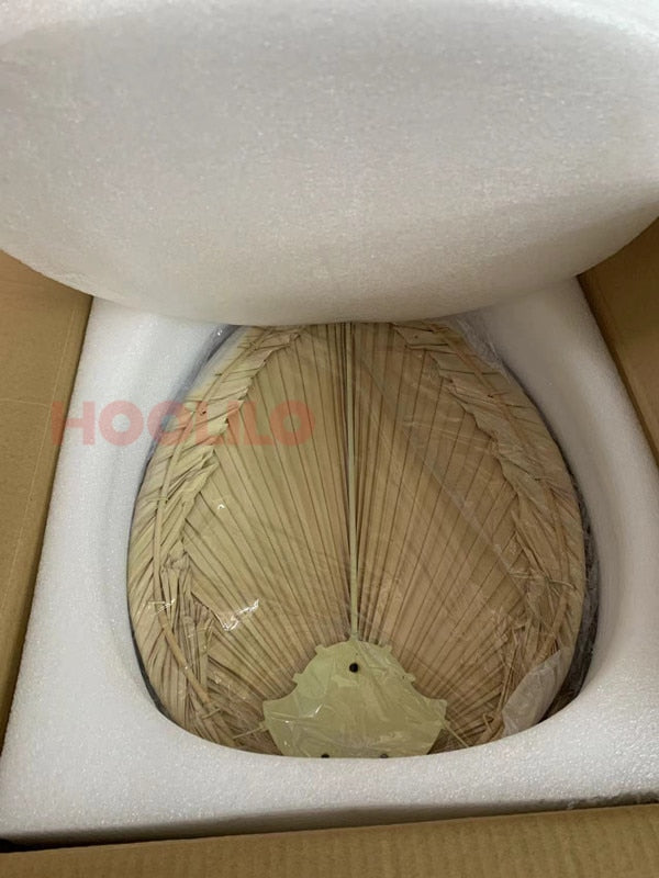 Ru 2022 New High Quality 52inch Factory Price Natural Breeze Palm Leaf Fan Blades 220V Remote Control Ceiling Fan Living Room