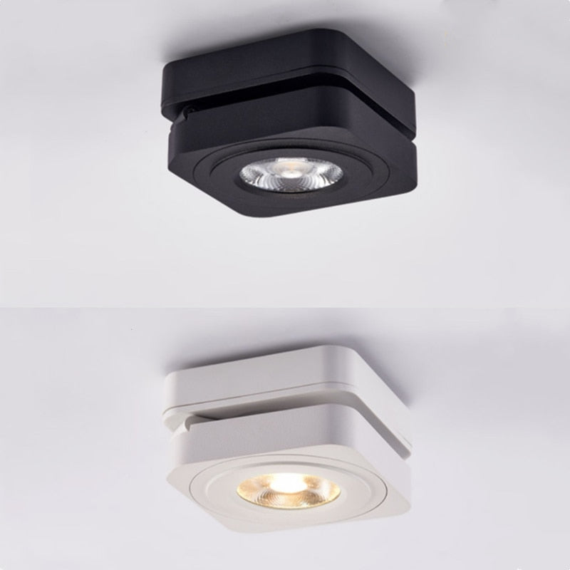 Led Ceiling Lamps Spot Light 360 Degree Rotation Downlights AC85-265V 7W 10W 12W 15W Folding COB LED Downlights Surface Mounted