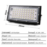 Reflector LED Flood Light 50W 220V 240V Floodlight CHIP IP65 Waterproof Outdoor Wall Lighting Garden Square Spotlight