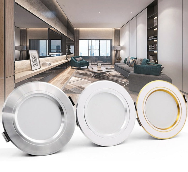 LED Downlight Ceiling 5W 9W 12W 15W 18W led Ceiling lamp Gold/Silver/White Body AC 220V 230V 240V led light