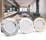 LED Downlight Ceiling 5W 9W 12W 15W 18W led Ceiling lamp Gold/Silver/White Body AC 220V 230V 240V led light