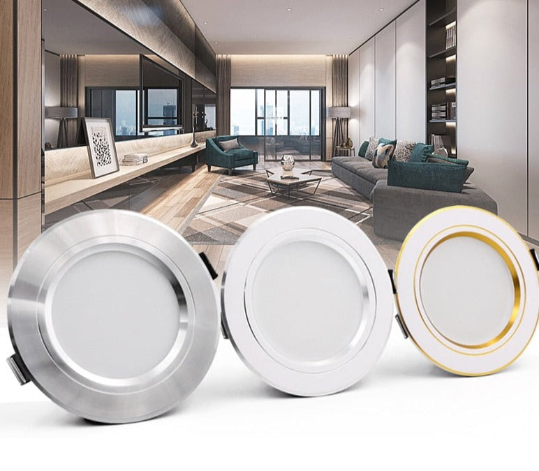 LED Downlight Ceiling 5W 9W 12W 15W 18W led Ceiling lamp Gold/Silver/White Body AC 220V 230V 240V led light