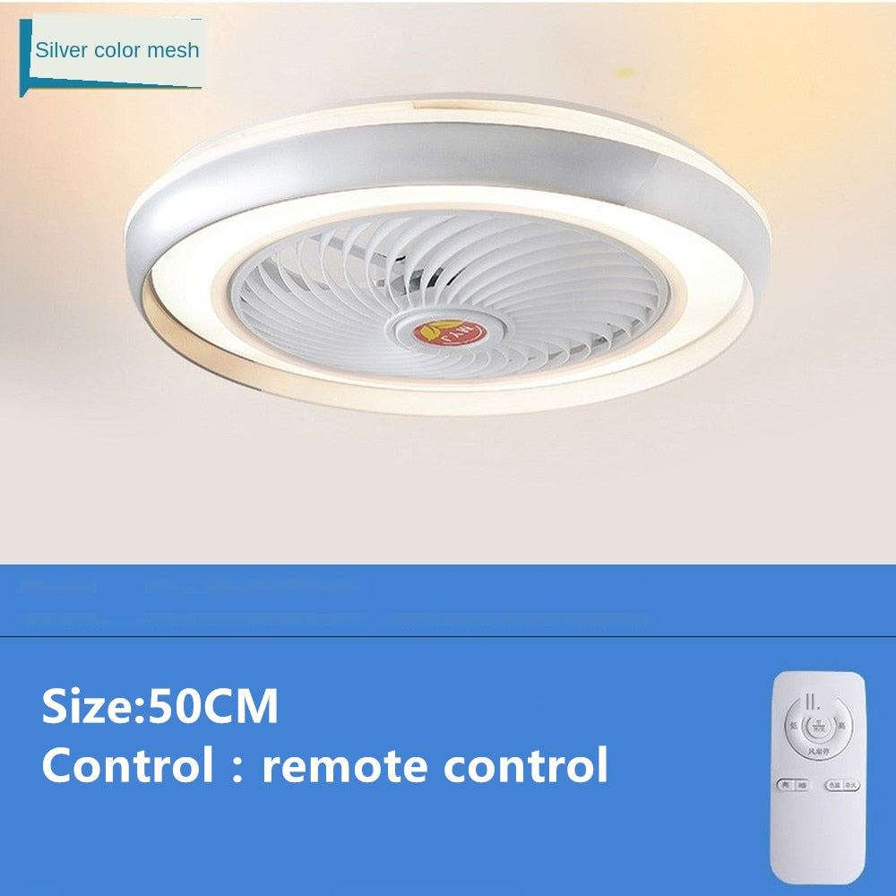 LED Ceiling Lamp Fan With Light And remote Control Silent Lights Fans For Home Bedroom Night Living Room Suspended Chandelier