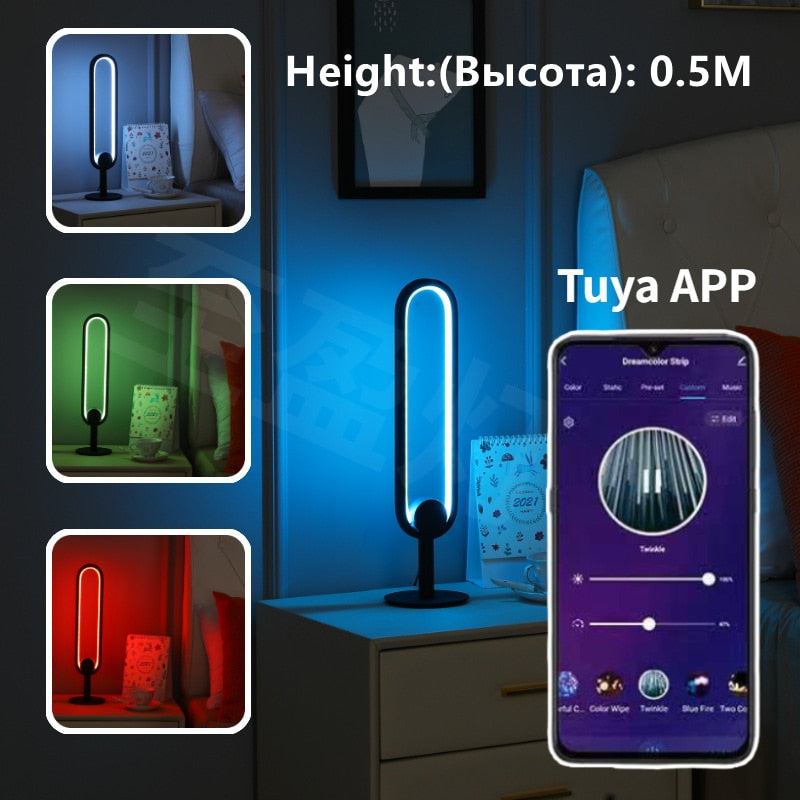Home Decorations Night Light Rgb Standing Lamps for Living Room Bedroom Floor Modern Table Lamp Smart APP Lamp Remote Control
