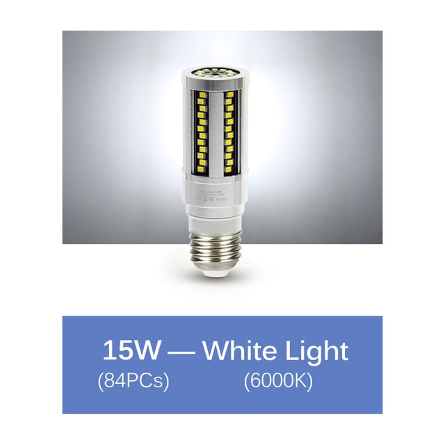 High Quality LED Bulb Whole Body Metal Hight Brightness E27 LED Corn Lamp AC85-265V 20W 35W 50W 100W LED Commercial Lighting