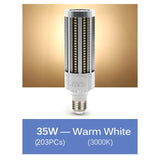 High Quality LED Bulb Whole Body Metal Hight Brightness E27 LED Corn Lamp AC85-265V 20W 35W 50W 100W LED Commercial Lighting