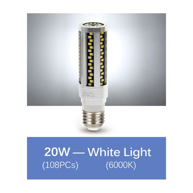 High Quality LED Bulb Whole Body Metal Hight Brightness E27 LED Corn Lamp AC85-265V 20W 35W 50W 100W LED Commercial Lighting