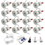 IP65 1W Mini LED Downlight with Remote Control Ceiling Spotlight Bedroom Kitchen 12V Spot Light Staircase Cabinet Party Lamp