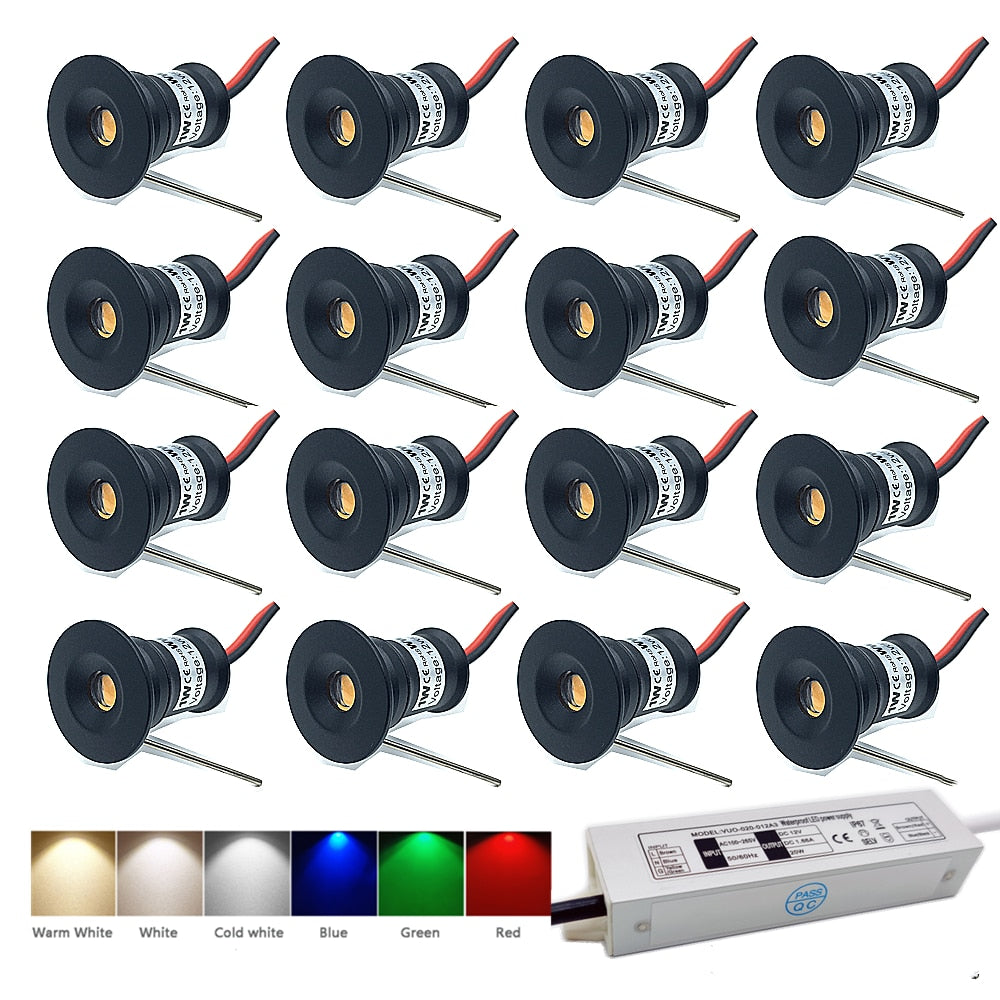IP65 1W Mini LED Downlight with Transformer Ceiling Spotlight Bedroom ...