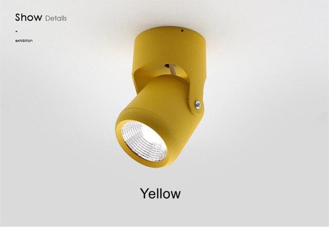 Indoor Led Light Lamp Surface Mounted Ceiling Lighting Marcaron Simple COB Downlight Angle Adjustable Living Room Bedroom Lamp