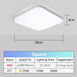 LED Ceiling Lamp AC85-265V 48W 36W 24W 18W Natural Light Ultra Thin Modern Panel Downlights LivingRoom Indoor For BedRoom Fixtur