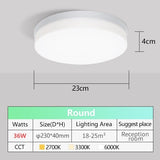 LED Ceiling Lamp AC85-265V 48W 36W 24W 18W Natural Light Ultra Thin Modern Panel Downlights LivingRoom Indoor For BedRoom Fixtur